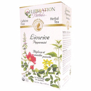 Celebration Herbals, Organic Licorice Peppermint Tea, 24 Bags