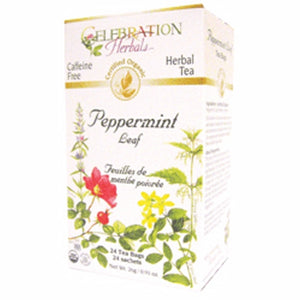 Celebration Herbals, Organic Peppermint Leaf Tea, 24 Bags