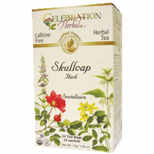 Celebration Herbals, Organic Skullcap Herb Tea, 24 Bags