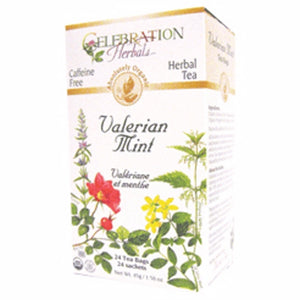 Celebration Herbals, Organic Valerian Mint Tea, 24 Bags