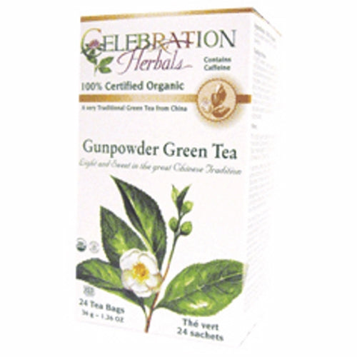 Celebration Herbals, Organic Green Tea Gunpowder, 24 Bags