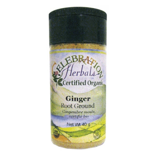 Celebration Herbals, Ground Organic Ginger Root, 40 grams