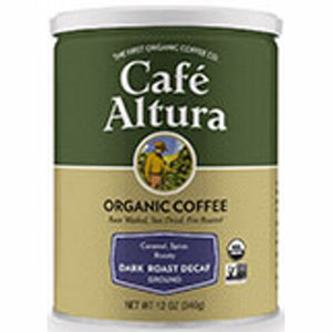 Caf+-¼ Altura, Organic Coffee Dark Roast Decaf, 12 Oz