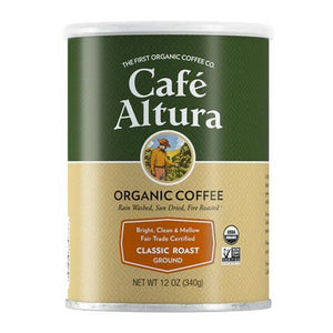 Caf+-¼ Altura, Fair Trade Classic Roasted Ground Coffee, 12 Oz
