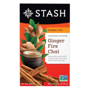 Stash Tea, Herbal Tea Ginger Fire Chai, 18 Count