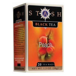 Stash Tea, Black Tea Peach, 20 Count