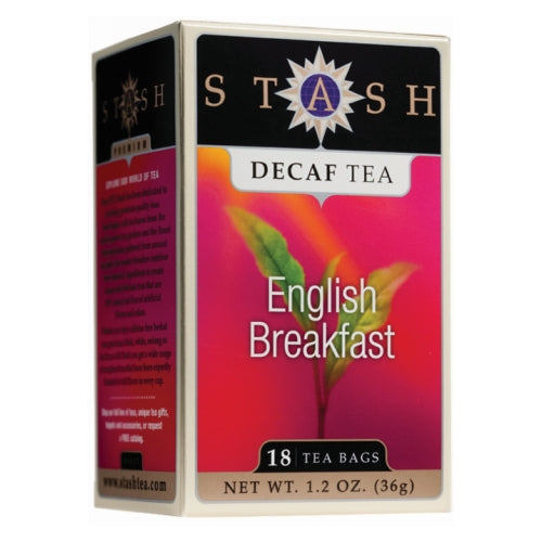 Stash Tea, Black Tea Decaf English Breakfast, 18 Count