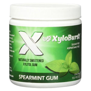 Xyloburst, Xylitol Gum Spearmint, 100 Count