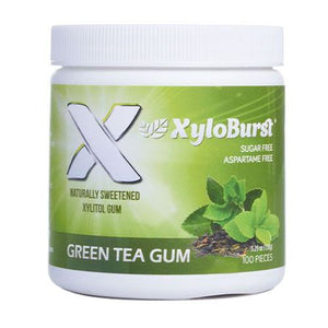 Xyloburst, Xylitol Gum Green Tea, 100 Count