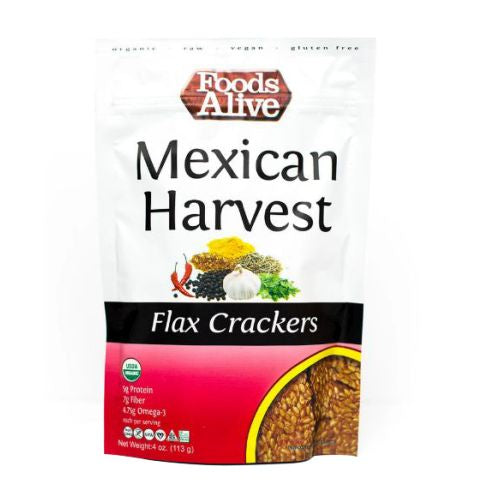Foods Alive, Mexican Harvest Flax Crackers, 4 Oz