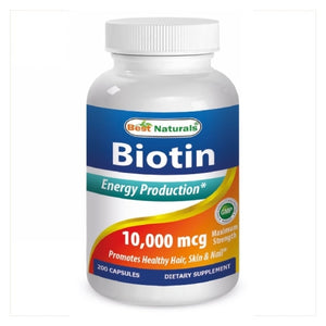 Best Naturals, Biotin, 10000 mcg, 200 Caps