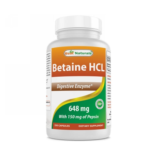Best Naturals, Betaine HCL, 648 mg, 250 Caps