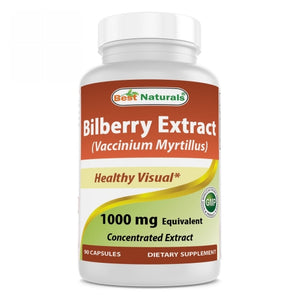 Best Naturals, Bilberry Extract, 1000 mg, 90 Caps