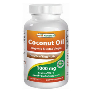 Best Naturals, Coconut Oil, 1000 mg, 180 Softgels