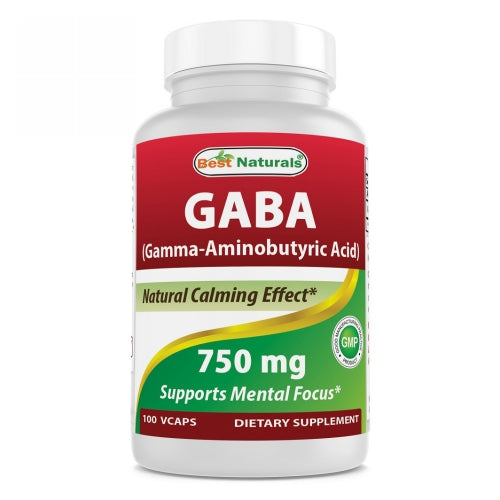 Best Naturals, Gaba, 750 mg, 100 Veg Caps