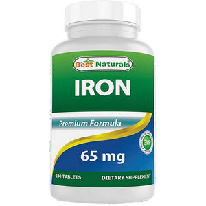 Best Naturals, Iron, 65 mg, 240 Tabs