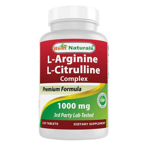 Best Naturals, L-Arginine L-Citrulline, 1000 mg, 120 Tabs