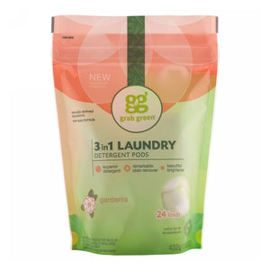 Grab Green, 3 in 1 Laundry Gardenia Laundry Pods, 384 Grams