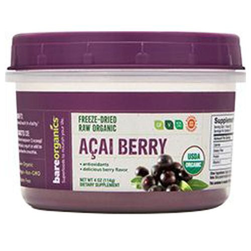 Bare Organics, Organic Acai Berry Powder, 4 Oz