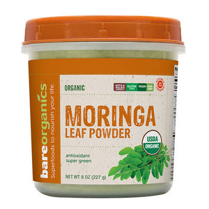 Bare Organics, Organic Moringa Leaf Powder, 8 Oz
