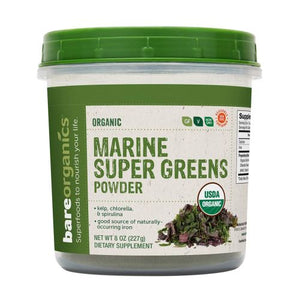Bare Organics, Marine Super Greens Blend, 8 Oz