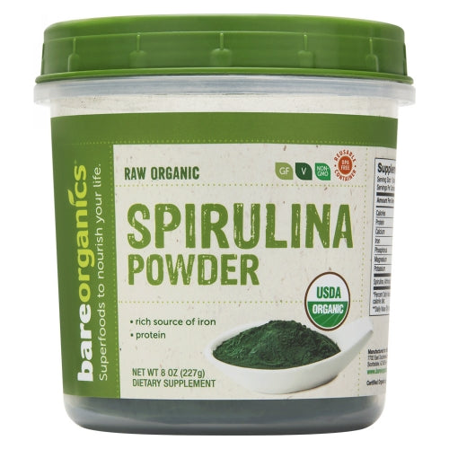 Bare Organics, Organic Spirulina Powder, 8 Oz