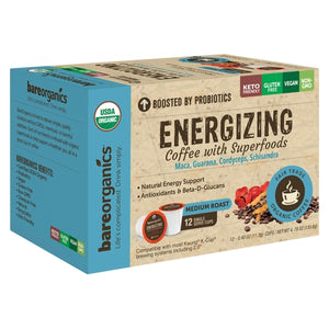Bare Organics, Energy Coffee K-Cups, 12 Count