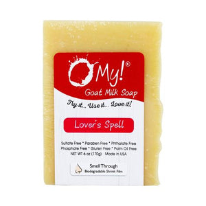 O MY!, Goat Milk Soap Bar, Lovers Spell 6 Oz