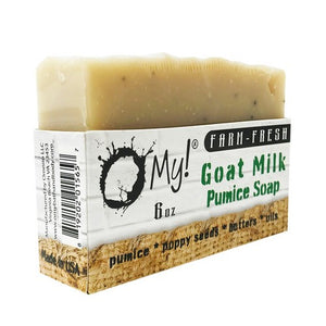 O MY!, Goat Milk Pumice Soap Bar, Green Machin 6 Oz