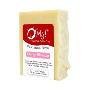 O MY!, Goat Milk Soap Bar, Cherry Blossom 6 Oz