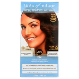 Tints of Nature, Permanent Hair Color, 3N Natural Dark Brown 4.4 Oz