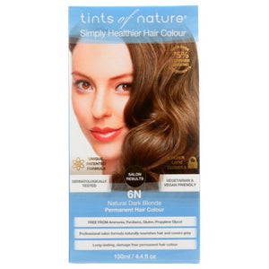 Tints of Nature, Permanent Hair Color, 6N Natural Dark Blonde 4.4 Oz