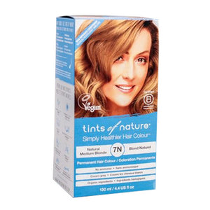 Tints of Nature, Permanent Hair Color, 7N Natural Medium Blonde 4.4 Oz