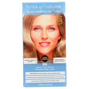 Tints of Nature, Permanent Hair Color, 8N Natural Light Blonder 4.4 Oz