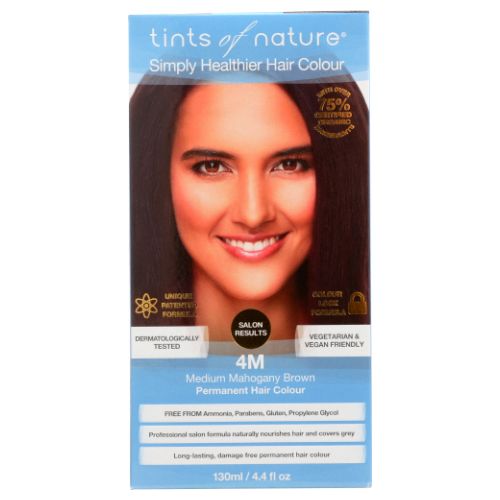 Tints of Nature, Permanent Hair Color, 4M Medium Mahogany Brown 4.4 Oz