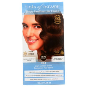 Tints of Nature, Permanent Hair Color, 5D Light Golden Brown 4.4 Oz