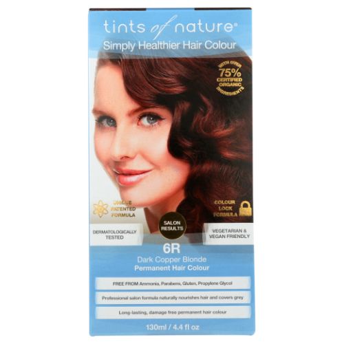 Tints of Nature, Permanent Hair Color, 6R Dark Copper Blonde 4.4 Oz