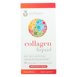Youtheory, Collagen Liquid Natural Berry Flavor, 12 Oz
