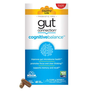 Country Life, Gut Connection Cognitive Balance, 60 Caps