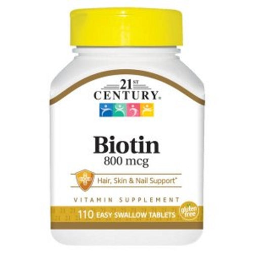 21st Century, Biotin, 800 mcg, 110 Tabs