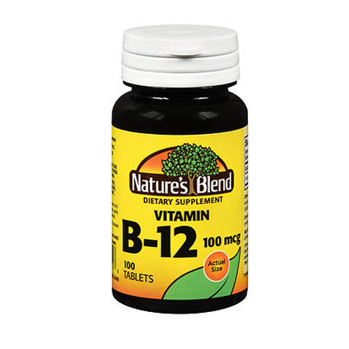 Nature's Blend, Nature's Blend Vitamin B12 Tablets, 100 mcg, 100 Tabs