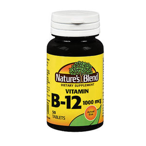 Nature's Blend, Nature's Blend Vitamin B12 Tablets, 1000 mcg, 50 Tabs