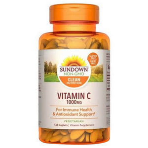 Sundown Naturals, Sundown Naturals Vitamin C Caplets, 1MMG, 133 Tabs