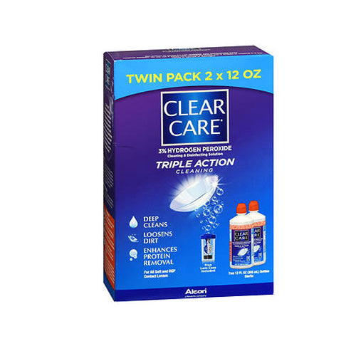 Clear Care, Clear Care Triple Action Cleaning & Disinfecting Solution, 24 Oz