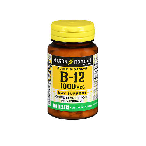 Mason, Vitamin B-12, 1 mmcg, 100 Tabs