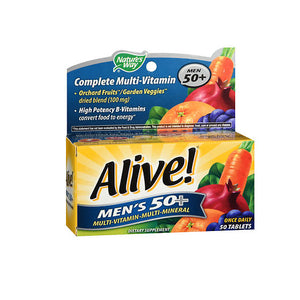 Nature's Way Alive! Men's 50+ Multi-Vitamin Multi-Mineral Tablets 50 Tabs by Nature's Way