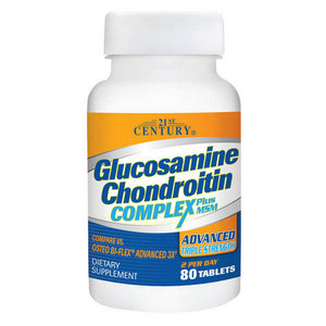 21st Century, 21st Century Glucosamine Chondroitin Complex Plus MSM Tablets Advanced Triple Strength, 80 Tabs