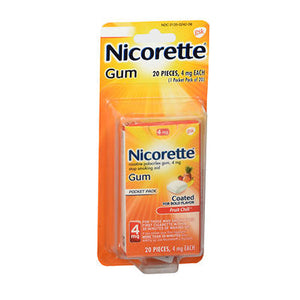Nicorette, Nicorette Nicotine Polacrilex Gum Fruit Chill, 4 mg, 20 Each