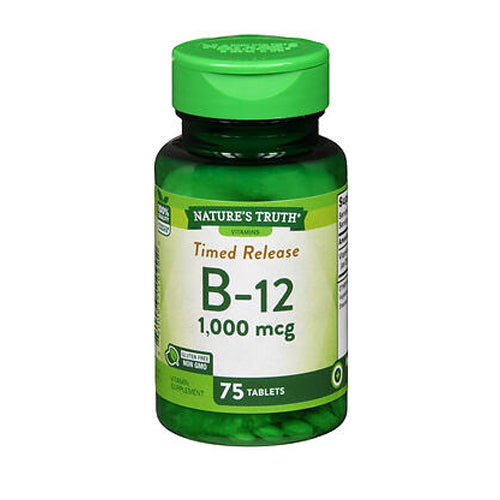 Nature's Truth, Nature's Truth B-12 Tablets Timed Release, 1000 mcg, 75 Tabs