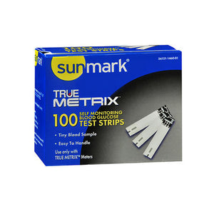 Sunmark, Sunmark True Metrix Self Monitoring Blood Glucose Test Strips, 100 Each
